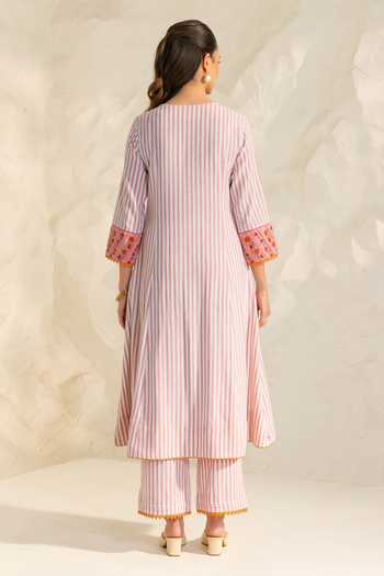 Dohr India Zareen Stripe Print Kurta Set 