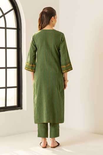 Dohr India Nyra Striped Print Kurta Set 