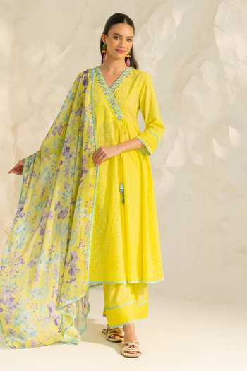 Dohr India Elara Placement Embroidered Angarkha Set 