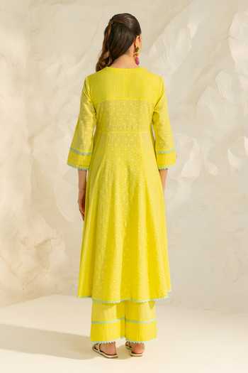 Dohr India Elara Placement Embroidered Angarkha Set 