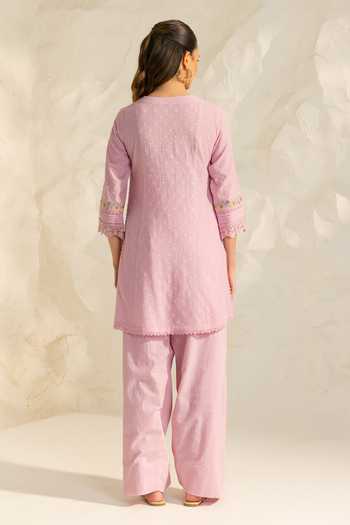 Dohr India Laila Embroidered Kurta Pant Set 