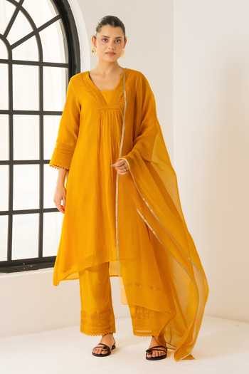 Dohr India Samira Cotton Silk Kurta Set 