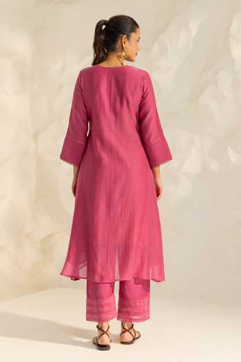 Dohr India Samira Cotton Silk Kurta Set 
