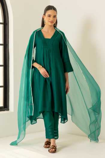 Dohr India Samira Cotton Silk Kurta Set 