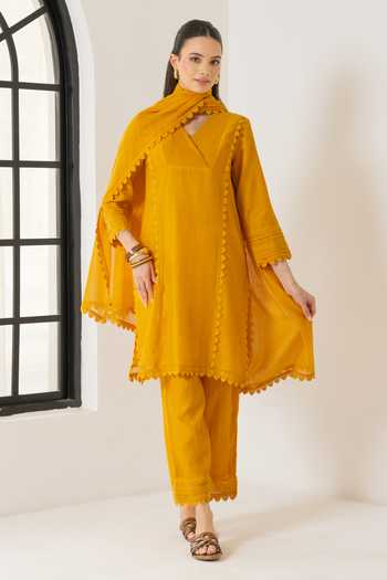 Dohr India Amara Cotton Silk Kurta Set 