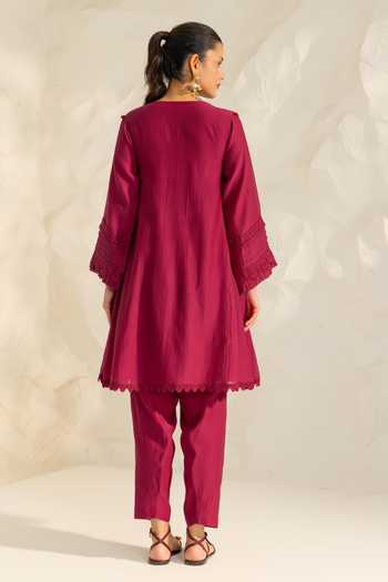 Dohr India Samara Cotton Silk Kurta Set 