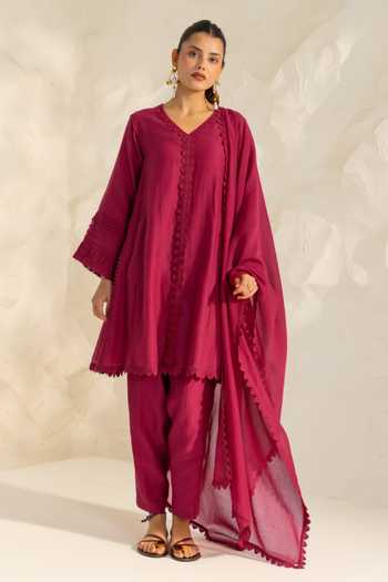 Dohr India Samara Cotton Silk Kurta Set 