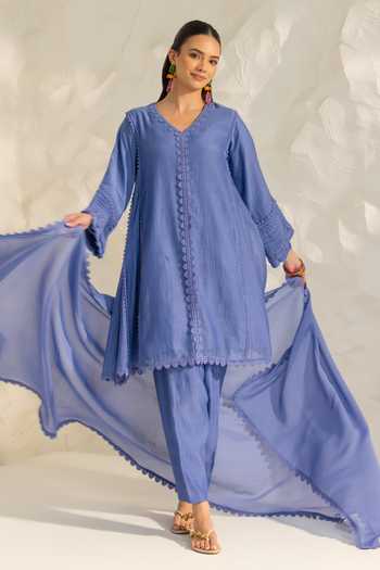 Dohr India Samara Cotton Silk Kurta Set 