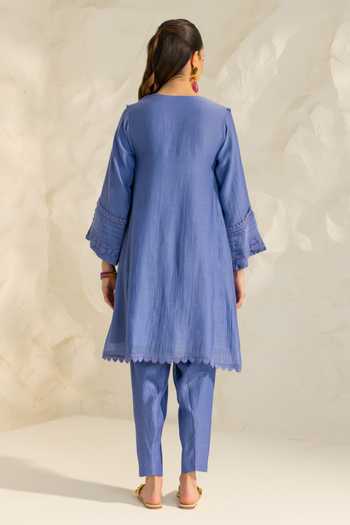 Dohr India Samara Cotton Silk Kurta Set 
