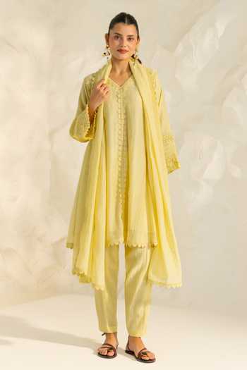 Dohr India Samara Cotton Silk Kurta Set 