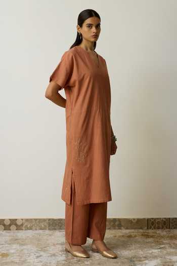 Rhua Keya Handloom Cotton Kurta & Pant Set 