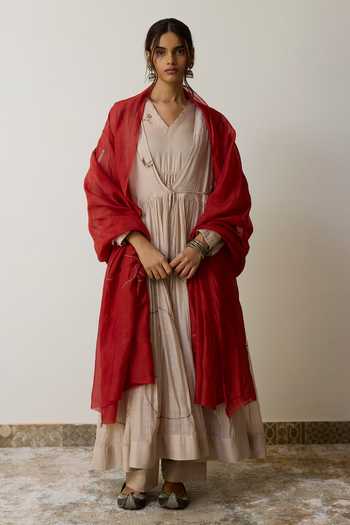 Rhua Sira Handloom Cotton Angarkha Pant Set 