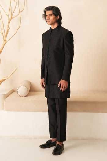 Shreyansh Designs Leonzio Beaded Bandhgala & Kurta Set 