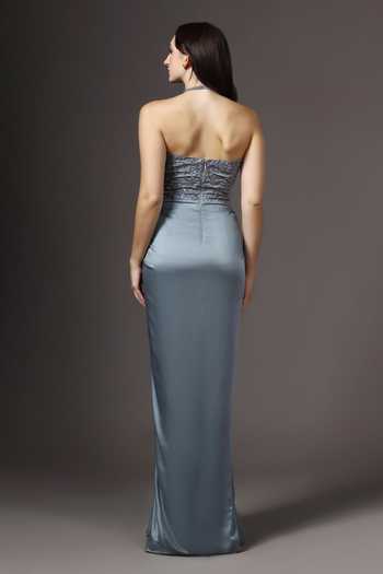 Pooja Peshoria Hand Embroidered Bodice Gown 