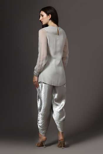 Pooja Peshoria Placed Hand Embroidered Kurta Set 