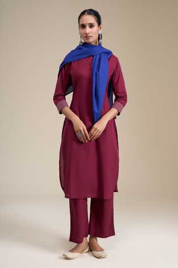 Khwaab By Sanjana Lakhani Straight Cotton Kurta Set 
