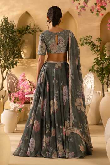 Lashkaraa Floret Print Lehenga Set 