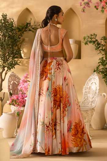 Lashkaraa Botanic Floral Print Lehenga Set 