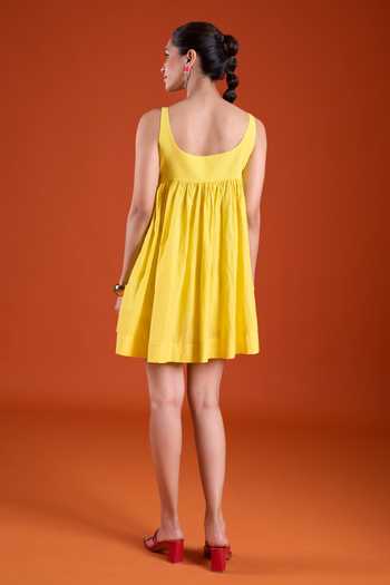 Naintara Bajaj Floral Applique Dress With Shorts 