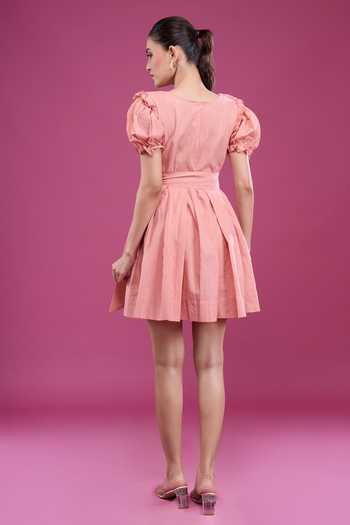 Naintara Bajaj Frilled Neck Dress & Shorts Set 