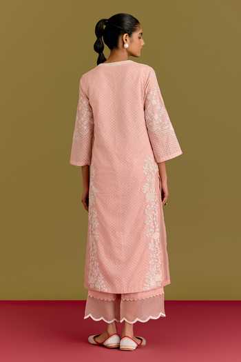 Devnaagri Embroidered Kurta Pant Set 