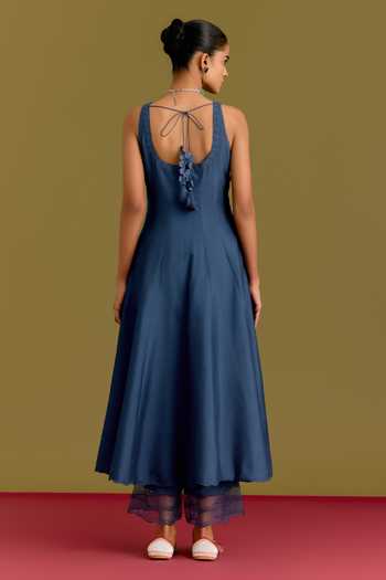 Devnaagri Tonal Embroidered Dupatta & Anarkali Set 