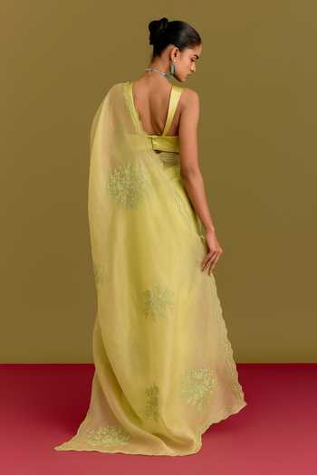 Devnaagri Embroidered Saree With Blouse 