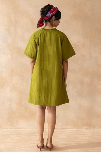 Moontara Olley Placed Embroidered Dress 