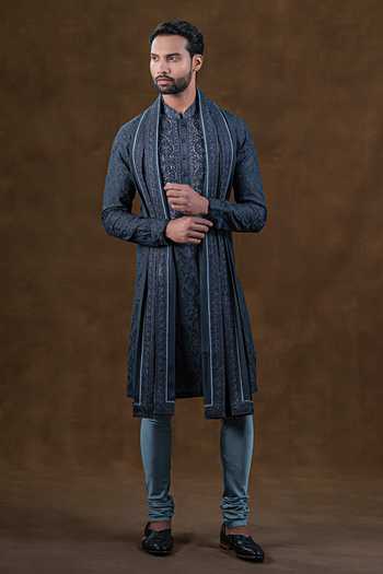 Punit Arora Straight Embroidered Kurta Set 