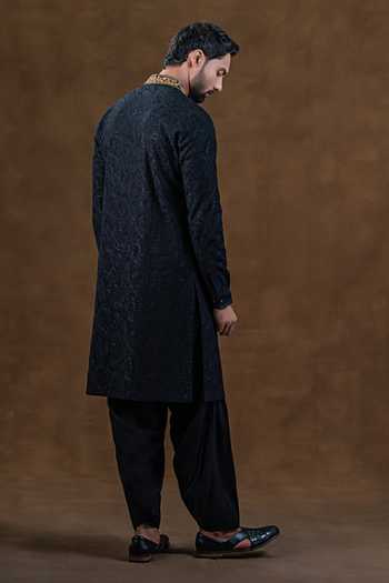 Punit Arora Embroidered Placket Kurta Set 