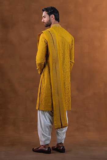 Punit Arora Tonal Embroidered Kurta Set 