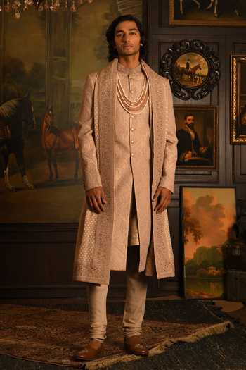 Punit Arora The Mughal Tapestry Embroidered Sherwani Set 