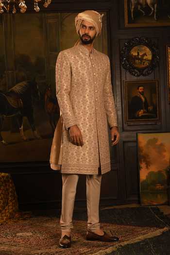 Punit Arora The Gold Grandeur Sherwani Set 