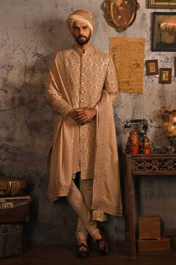 Punit Arora The Gold Grandeur Sherwani Set 