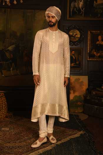 Punit Arora Embroidered Silk Sherwani Set 