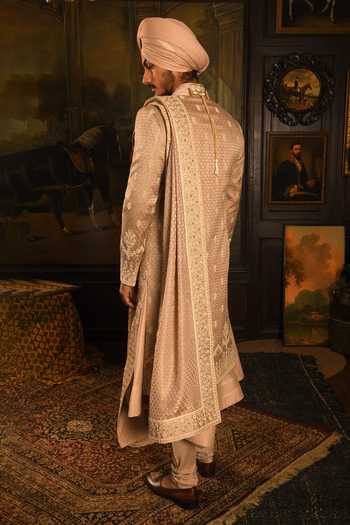 Punit Arora The Monochromatic Majesty Sherwani Set 