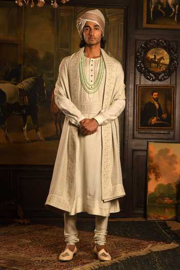 Punit Arora The Monochromatic Majesty Sherwani Set 