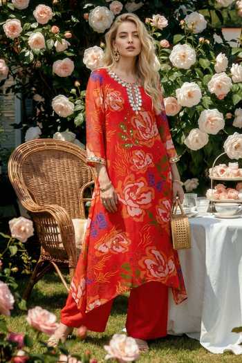 Seams Pret And Couture Elina Mirror Embroidered Kurta Set 
