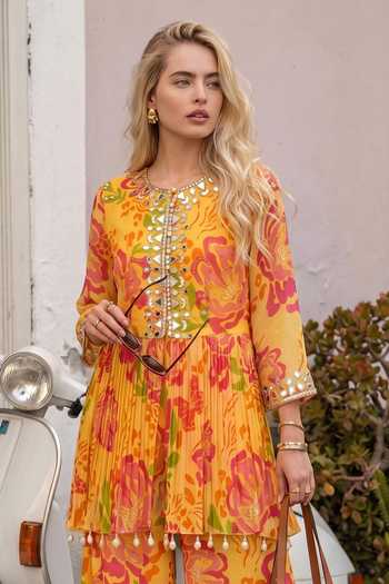 Seams Pret And Couture Preet Print Kurta With Sharara 