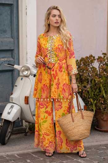 Seams Pret And Couture Preet Print Kurta With Sharara 