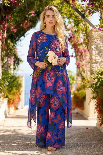Seams Pret And Couture Queen Floral Print Kurta With Palazzo 