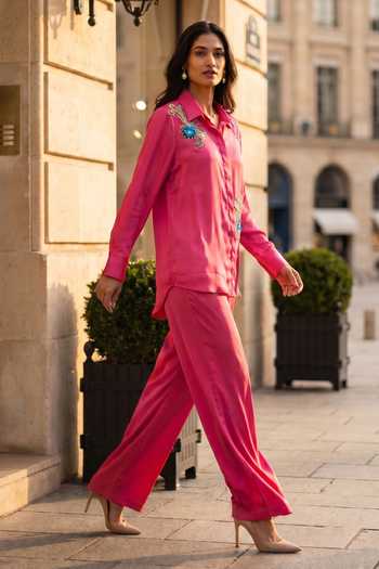 Seams Pret And Couture Flora Patch Shirt With Pant 
