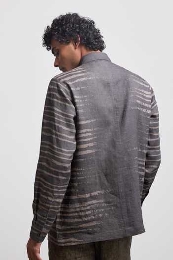 Countrymade Bagru Hand Block Print Linen Shirt 