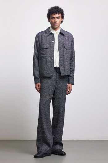 Countrymade_Black Silk Presence Absence Handloom Jacket _Online_at_Aza_Fashions