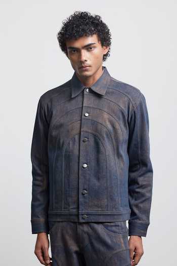 Countrymade Bauhaus Coated Patchwork Denim Jacket 
