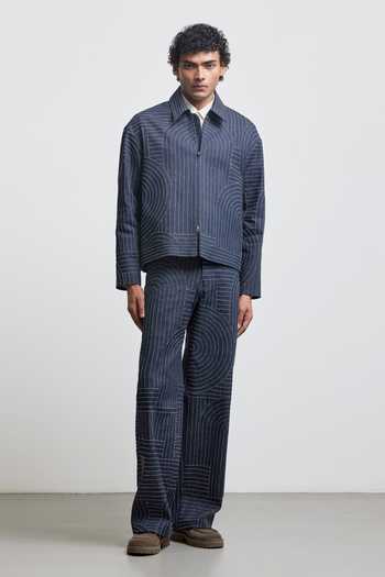 Buy_Countrymade_Navy Denim Bauhaus Kantha Jacket _Online_at_Aza_Fashions