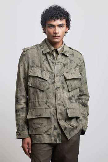 Countrymade Olive Sunfaded Safari Jacket 