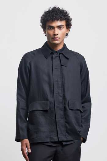Countrymade Black Faux Buttonhole Workwear Jacket 