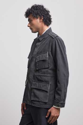 Buy Countrymade Grey Cotton Presence Absence Safari Jacket Online at Aza Fashions Buy_Countrymade_Grey Cotton Presence Absence Safari Jacket _Online_at_Aza_Fashions