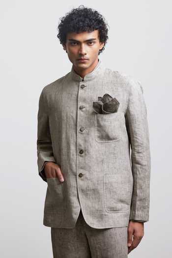 Countrymade Stone Gray Bandhgala Jacket 